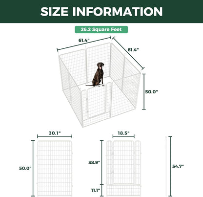 FXW Rollick Unleashed Dog Playpen for Indoor, Yard, RV Camping, 24 inch 8 Panels for Small and Puppy Dogs, Black│Patented
