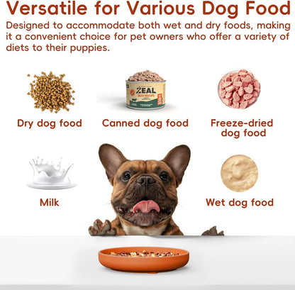 Slow Feeder Dog Bowls, Silicone Slow Feeder for Dogs & Puppies, Dog Puzzle Bowl with Suction Cup for Anxiety Relief, Slow Eating, Dishwasher Fit, for All Breed, Grey