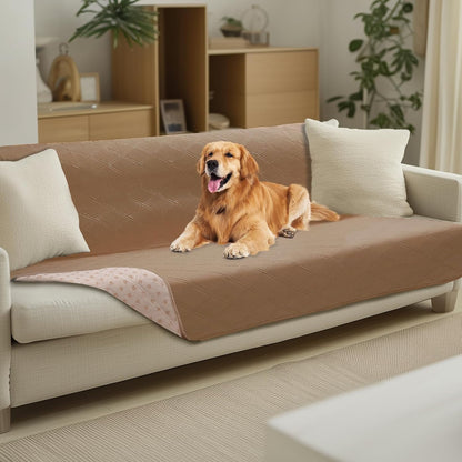 Luciphia 100% Waterproof Couch Cover Blanket for Dogs Anti-Slip Pet Couch Protector Sofa Mat Puppy Cat with Non-Slip Bottom, Grey, 30x70 Inch