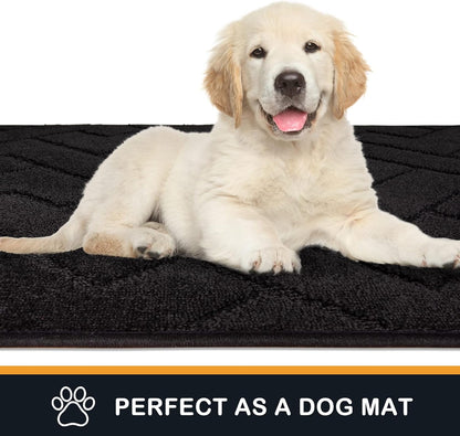 PURRUGS Dirt Trapping Door Mat 20" x 31.5", Non-Slip Machine Washable Entry Rug, Dog Doormat, Indoor Front Door Mat, Super Absorbent Entryway Rug for Muddy Shoes & Paws, Taupe