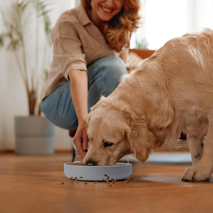 Coomazy Large Silicone Slow Feeder Dog Bowls, Interactive Puzzle Toy for Pets Food Training, Keeps Dogs Busy, Prevents Puppy Overeating (Dark Green, Large: 3.2Cup)