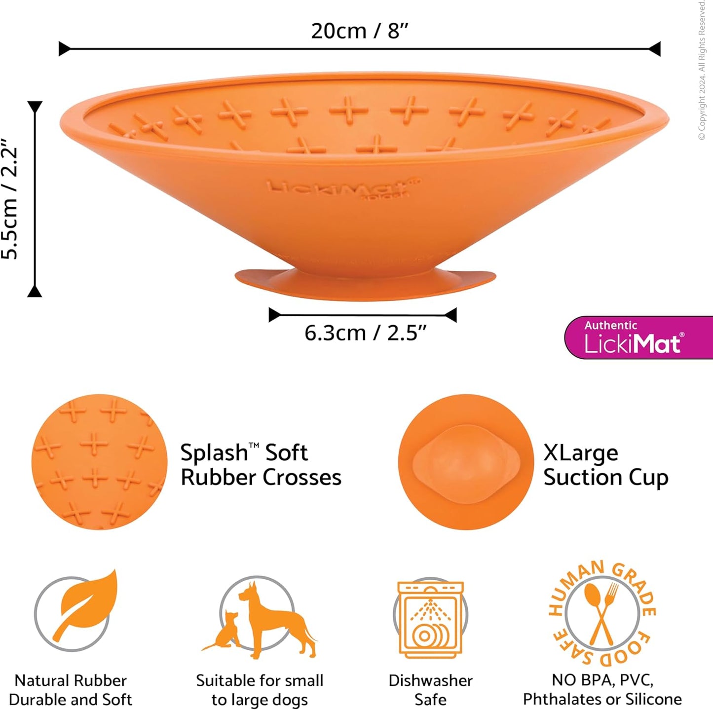 LickiMat Splash, Dog Slow Feeder Bowl Lick Mat, Boredom Anxiety Reducer, Sticks to Smooth Surface; Perfect for Food, Treats, Yogurt, or Peanut Butter. Fun Alternative to Slow Feed Dog Bowl, Turquoise