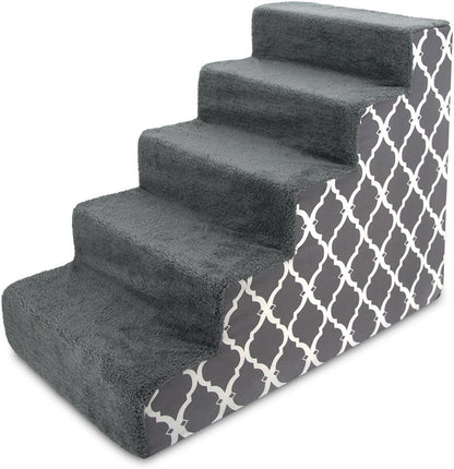 Best Pet Supplies Dog Stairs & Steps - Foam Steps for Small Dogs & Cats, Non-Slip Indoor Balanced Pet Step Support, Dog Ramp, No Assembly, Pale Teal, 3-Step (13.5-inch Height)