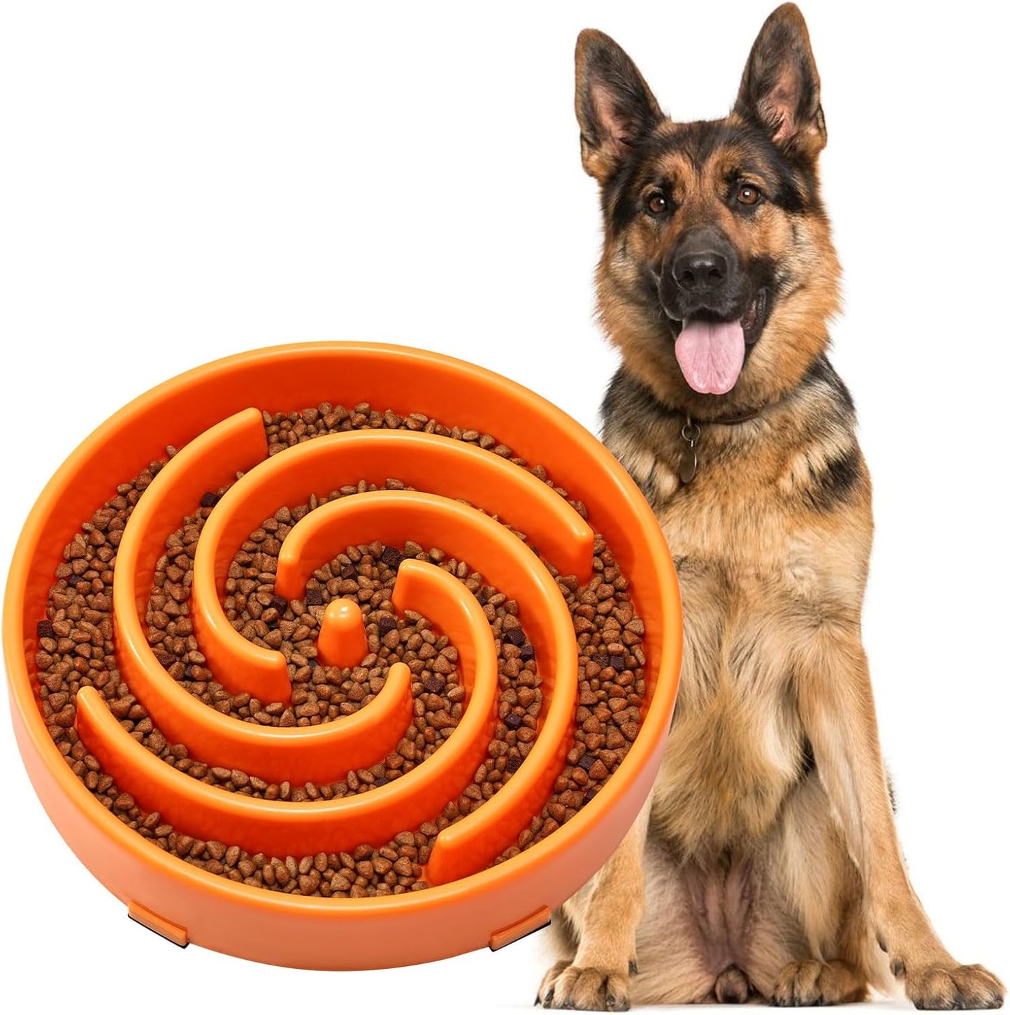 JASGOOD Slow Feeder Dogs Bowl for Large Medium Dogs,Anti-Gulping Pet Slower Food Feeding Bowls Stop Bloat,Preventing Choking