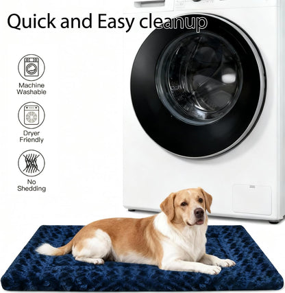 Dog Bed Mat, Reversible Crate Pad & Cute Dog Bed - Machine Washable Kennel Mat with Ultra Soft for Small Dogs (Cool/Warm), 24" x 18", Grey&Star