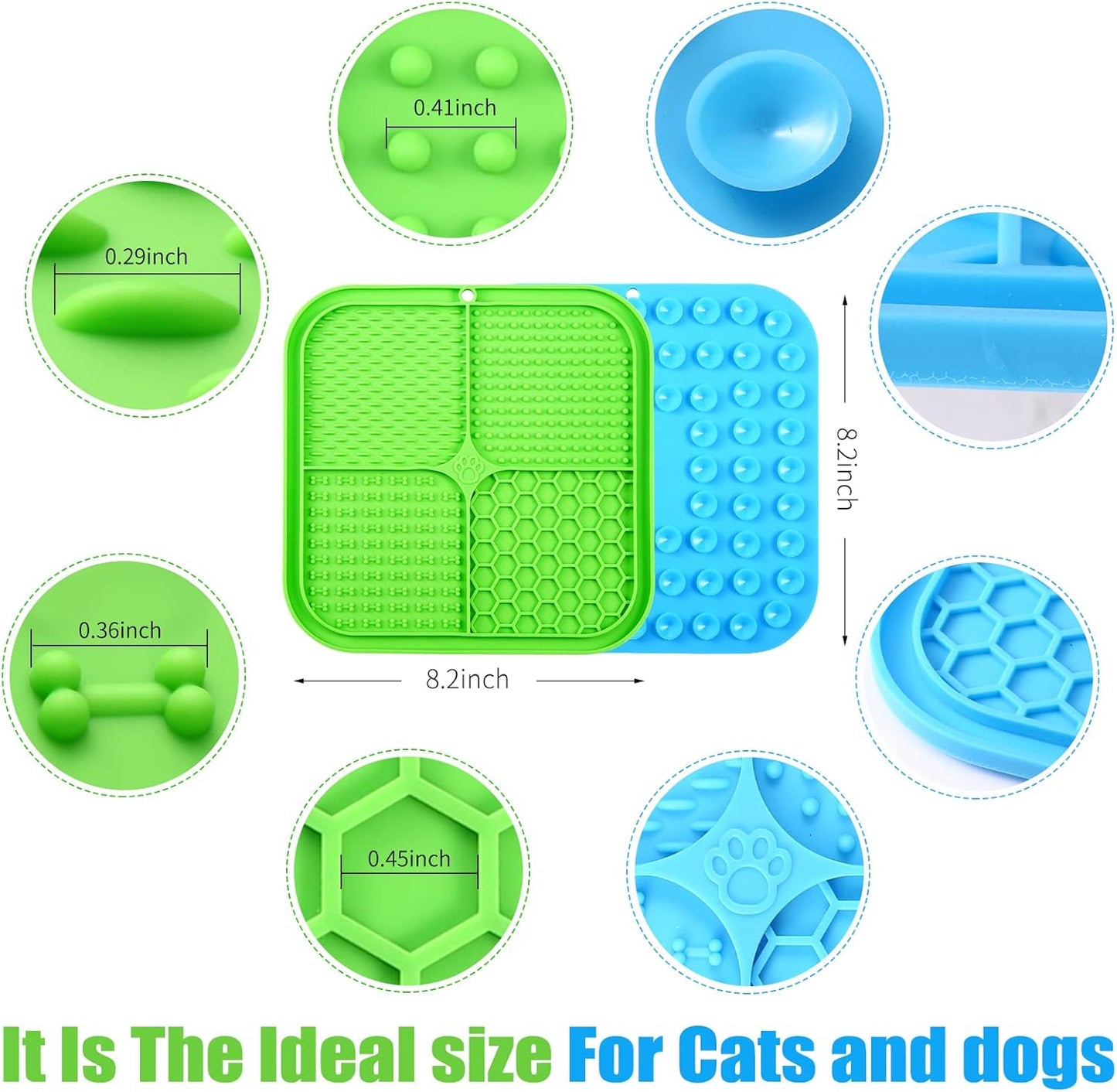Honomastry Lick Mat for Dogs, Premium Lick Pad with Suction Cups for Dog Anxiety Relief, Slow Feeder Dog Bowls, Bathing, Grooming and Training.