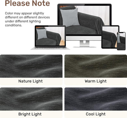Sectional Couch Covers, 2 Pieces Washable L Shaped Couch Covers Sofa Blanket for Dogs Pet Friendly Sectional Sofa Slipcovers Furniture Covers,71"x 110"+ 71"x 118",(X-Large,Dark Gray)