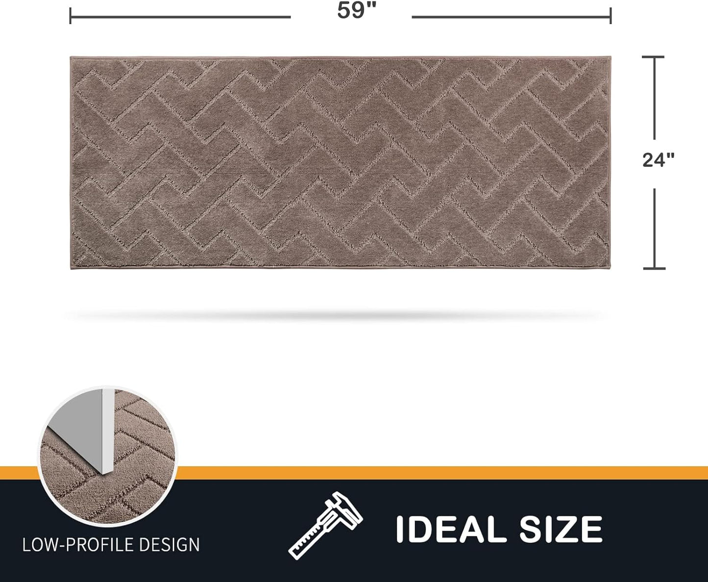 PURRUGS Dirt Trapping Door Mat 20" x 31.5", Non-Slip Machine Washable Entry Rug, Dog Doormat, Indoor Front Door Mat, Super Absorbent Entryway Rug for Muddy Shoes & Paws, Taupe