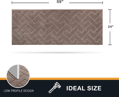 PURRUGS Dirt Trapping Door Mat 20" x 31.5", Non-Slip Machine Washable Entry Rug, Dog Doormat, Indoor Front Door Mat, Super Absorbent Entryway Rug for Muddy Shoes & Paws, Taupe
