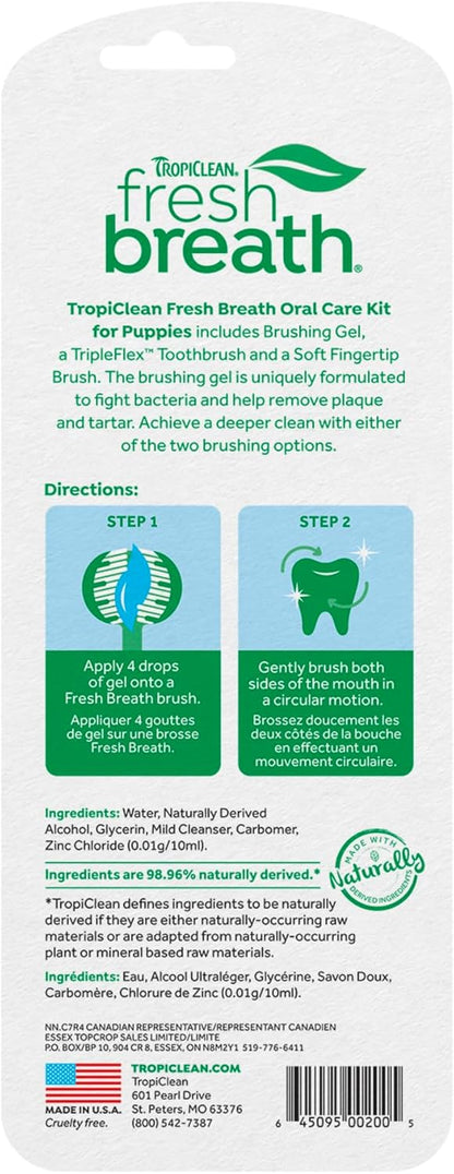 TropiClean Fresh Breath Dog Toothpaste for Teeth Cleaning, Breath Freshener, Easy to Use Plaque & Tartar Remover Gel, No Toothbrush Needed, 2oz.