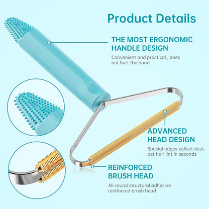 3-Pack Pet Hair Removal Tool,Dog Cat Hair Remover,Lint Shaver Cleaner Pro,Fur Removal Tool,Portable Carpet Scraper,Carpet Rake,Pet Hair Brush for Carpet,Clothes,Car Mats,Couch,Pet Bed,Furniture