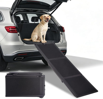 Foldable Dog Ramp for Car, 71" L & 17" W Folding Dog Ramps with Non-Slip Surface, Pet Ramp for SUV & Truck, Portable Dog Step Ramp for Large Dogs, 250 LBS Weight Capacity