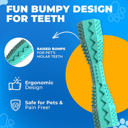 Dog Toothbrush Kit with Travel Cases – 4 Silicone Finger Toothbrushes for Dogs & Cats – Pet Dental Care, Dog Teeth Cleaning, Plaque & Tartar Control (Dog Toothbrush Kit + Dental Chew Toy)