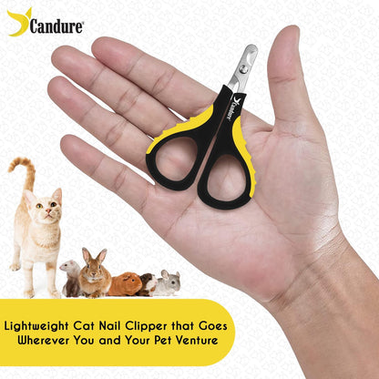 Candure Dog Nail Clippers Professional Pet Nail Clipper Suitable for Cats, Rabbits and Guinea Pigs - Safety Lock/Protective Guard to Avoid Over Cutting (Green, Medium to Small)