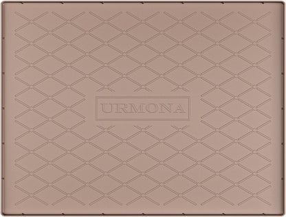 URMONA Under Sink Mat for Kitchen Waterproof, 34" x 22" Silicone Under Sink Mat for Shelf Liner Organizer, Cabinet Sink Protector Under Sink Liner for Bottom Kitchen, Bathroom(Light Grey)