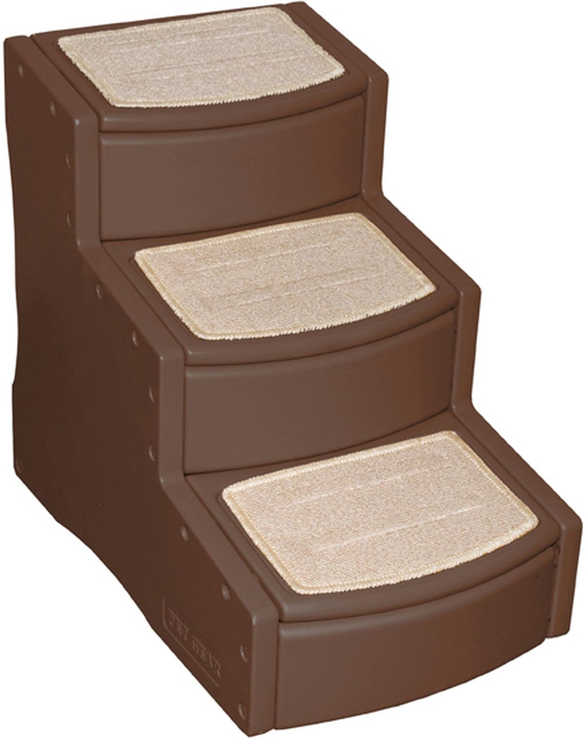 Pet Gear Easy Step III Pet Stairs, 3 Step for Cats/Dogs, Removable Washable Carpet Treads, for Pets Up to 150lbs, No Tools Required, Available in 9 Colors, Coffee Bean
