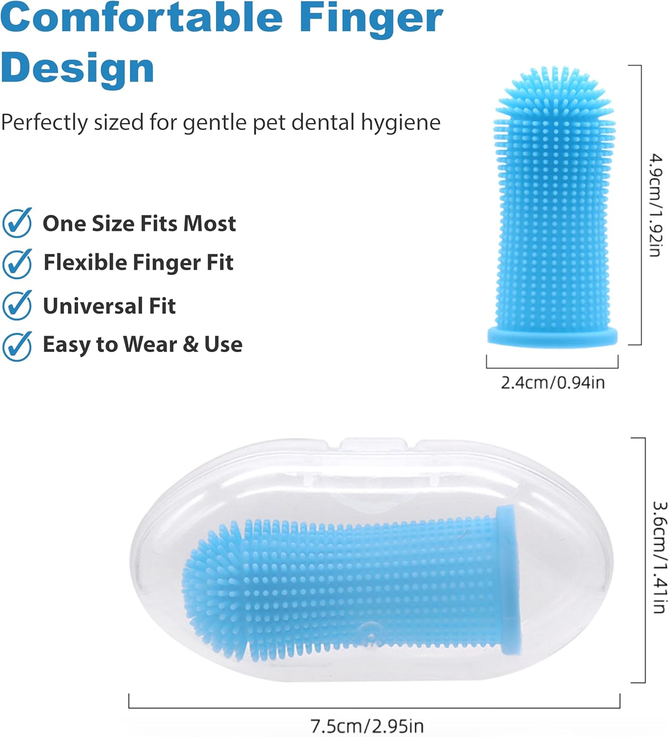 Premium 3-in-1 Pet Grooming Kit - Electrostatic Pet Hair Removal Glove with Safety Nail Scissors & Dual-Ended Toothbrush Set - Gentle Deshedding Mitt for Dogs, Cats & Furniture - All-in-One Care Pack