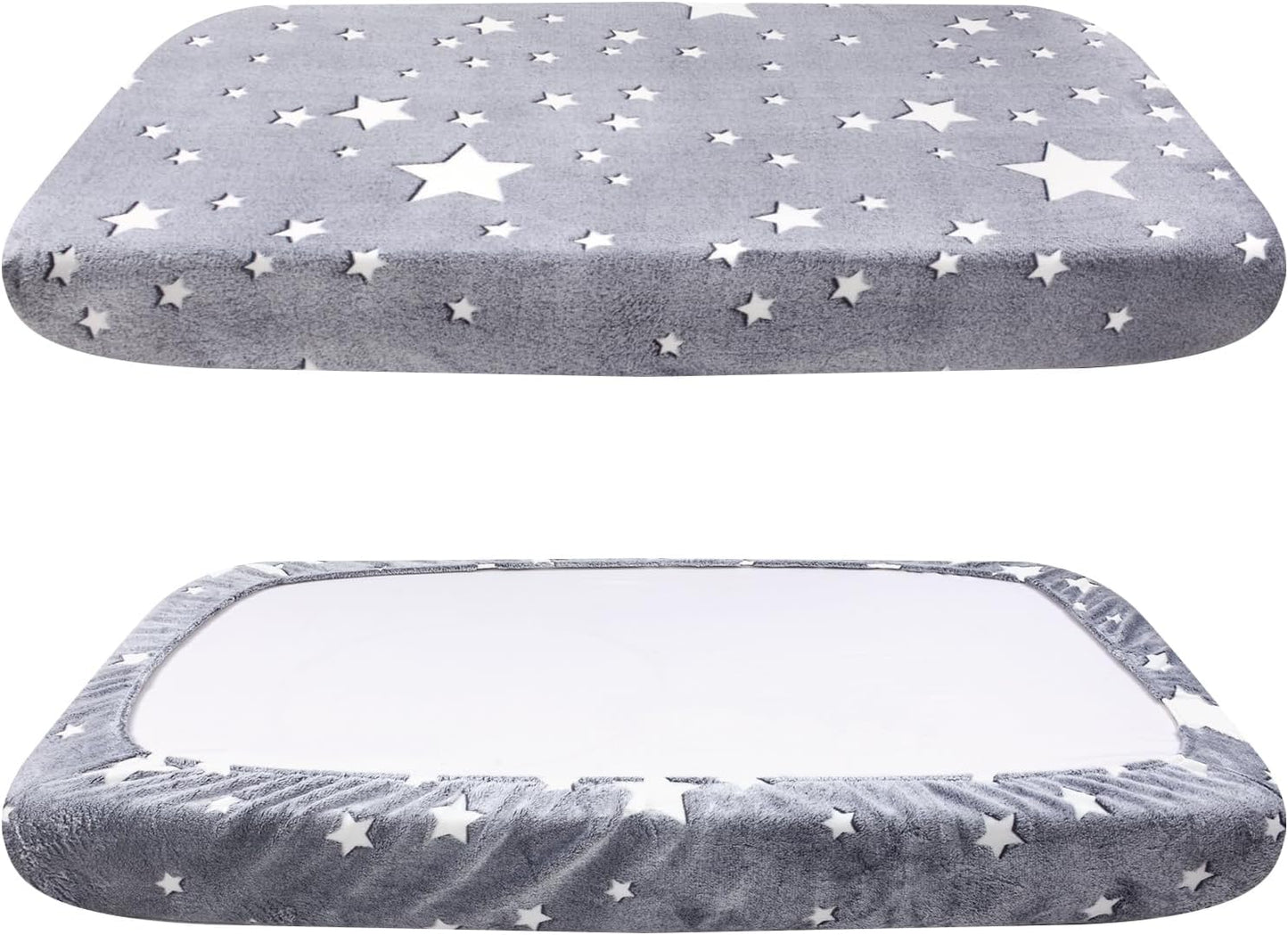 Dog Bed Covers Replacement Washable, Elastic Edged Pet Bed Protector with Cute Dog Pattern Design for Small & Medium Pet Beds, Cover Only (Blue, 36x27x6 Inch)
