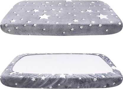 Dog Bed Covers Replacement Washable, Elastic Edged Pet Bed Protector with Cute Dog Pattern Design for Small & Medium Pet Beds, Cover Only (Blue, 36x27x6 Inch)
