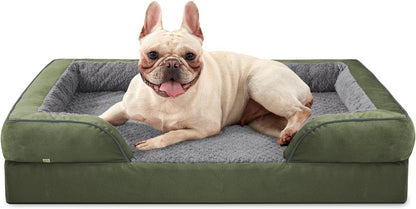 INVENHO Orthopedic Dog Beds Large Sized, XL Washable Dog Sofa with Egg-Crate Foam, Waterproof Lining and Non-Skid Bottom