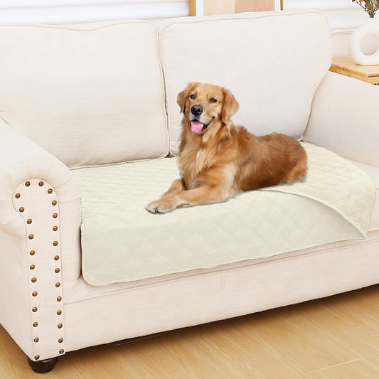 Smiry Waterproof Couch Covers for Dogs Washable, Reversible Pet Couch Covers for 3 Cushion Sofa Pet Friendly, Soft Sofa Furniture Protector for Dogs Cat Kids, Checkered (30"x70", Grey/Dark Grey) - Colors A