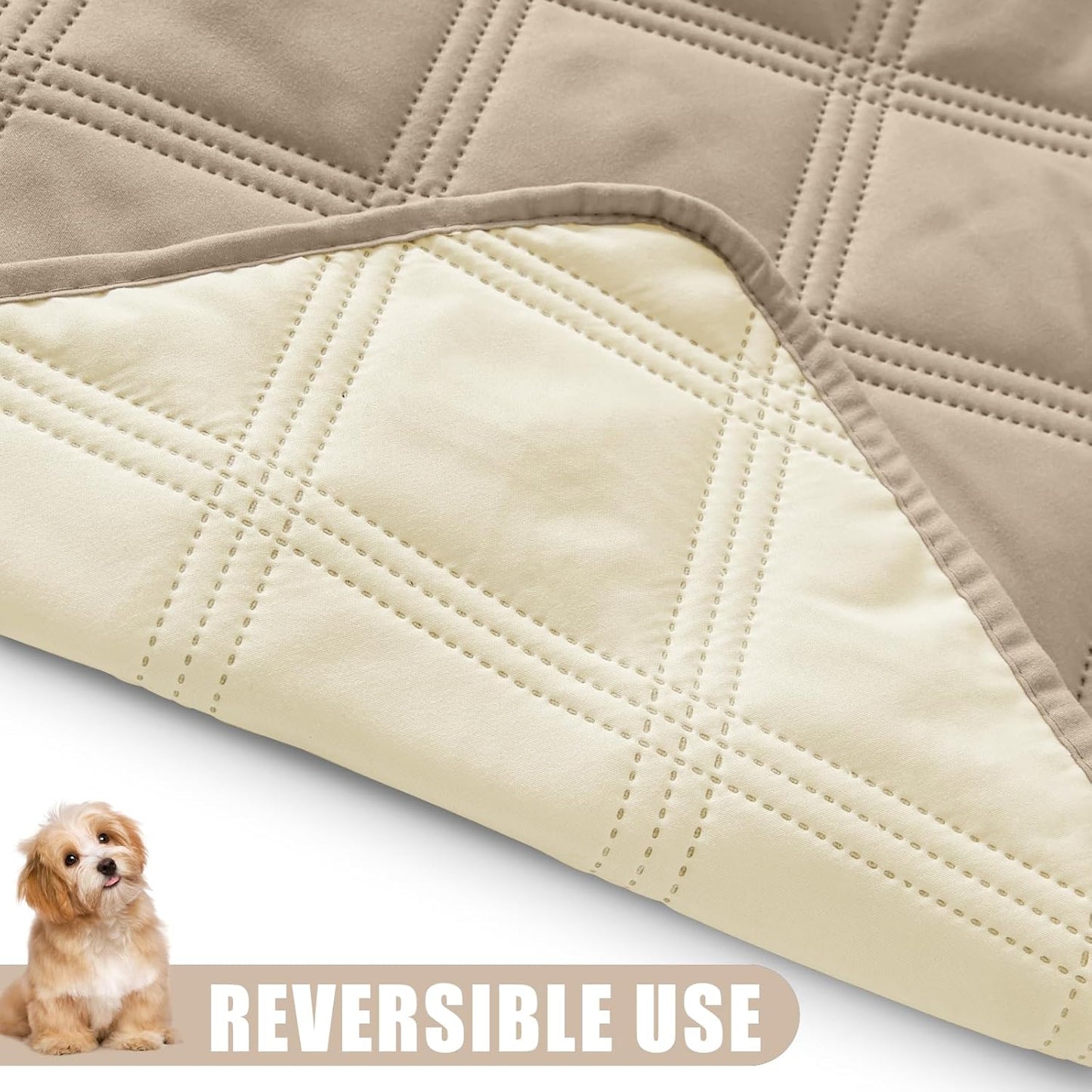 Smiry Waterproof Dog Bed Cover Blanket 30x70, Soft Reversible Pet Blanket, Washable Leakproof Cats Dogs Couch Cover for Sofa, Couch, Furniture, Grey/Dark Grey