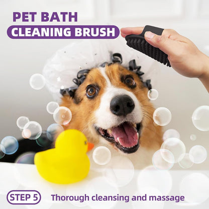 Dog Brush for Shedding,7 PCS Pet Grooming Brush Kit to De-fur & Hair Slicker Deshedding Brushes with Undercoat Rake Comb Bath Brush&Nail Clipper for Grooming Short Long Haired Dogs Cats Blue