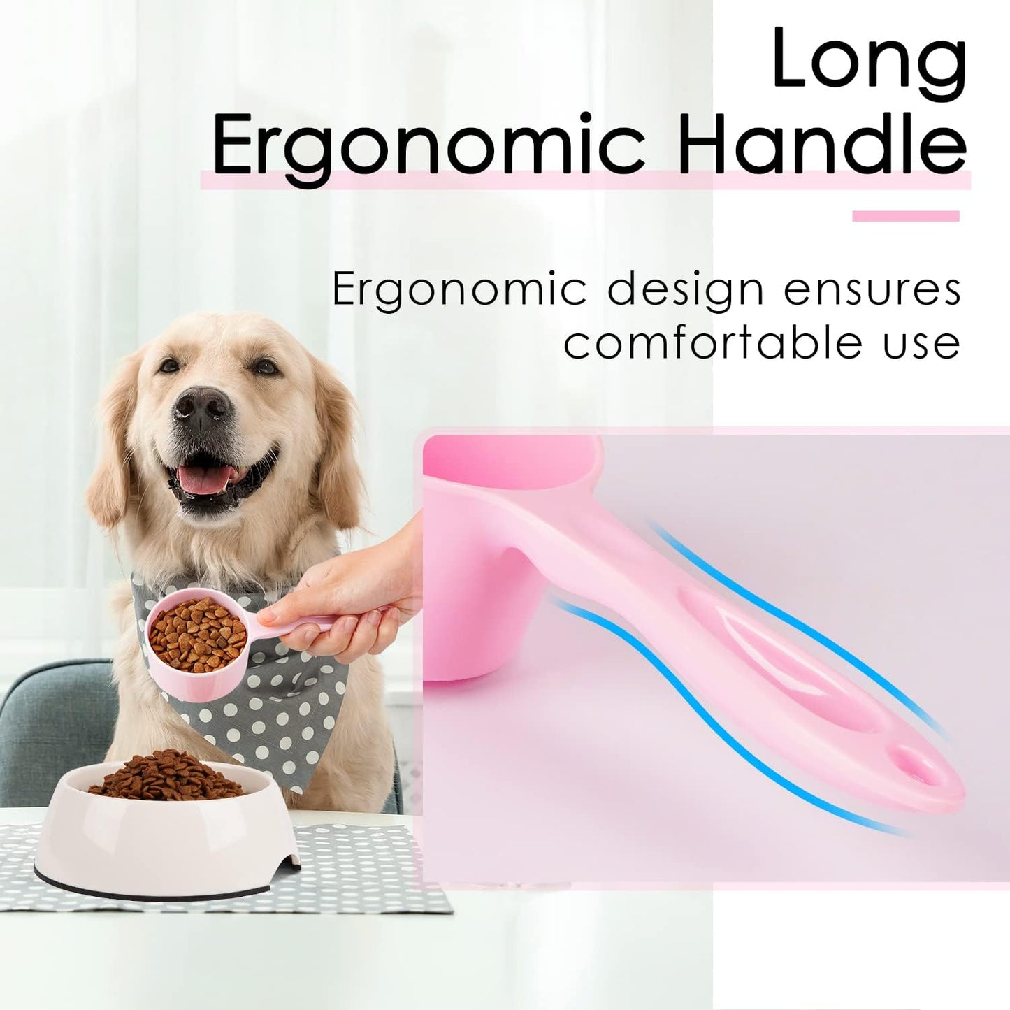 SUPERDESIGN 1 Cup Dog Food Scoop for Container Melamine Measuring Scoop for Dogs Cats Birds and Rabbits Pet Food Feeding Scoop Dishwasher Safe - Yellow