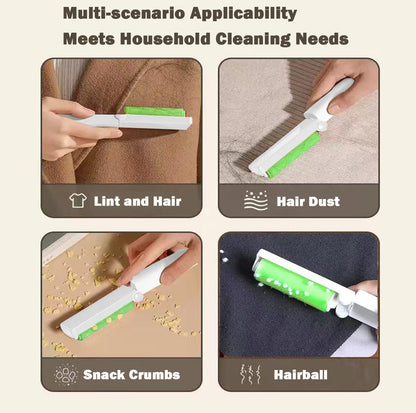 Reusable Washable Lint Roller 5 Pack, Sticky Travel Lint Roller, Portable Compact Pet Hair Remover Cleaner with Cover for Clothes, Pet Hairs, Carseats, Include Mini and Medium Size