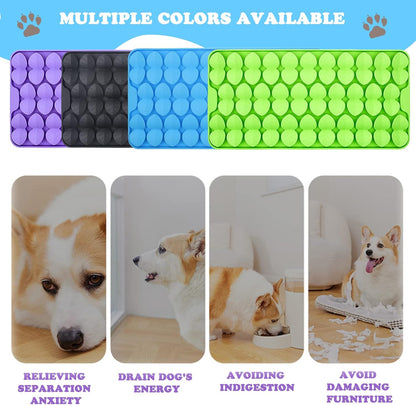 Silicone Snuffle Mat for Dogs Slow Feeder Lick Mat with Suction Cups Dogs Sniff Mat Dogs & Cats Entertainment Toys for Boredom(Black)