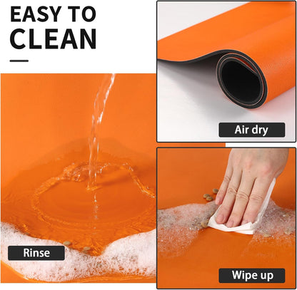 HotLive Dog Food Mat - Absorbent Cat Mat for Food and Water, No Stains Pet Feeding Bowl Mat, Easy to Clean Pet Placemats, Quick Dry Dog Water Dispenser Mat for Messy Drinkers | Paw Dark Grey 12"x 19"