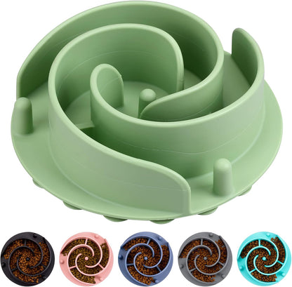 Slow Feeder Dog Bowls Insert, Bestalk Soft Silicone Slow Eating Feeder Insert with Suction Cups for Small, Medium and Large Dogs, Fit into Basic and Elevated Dog Bowls, Dark Blue
