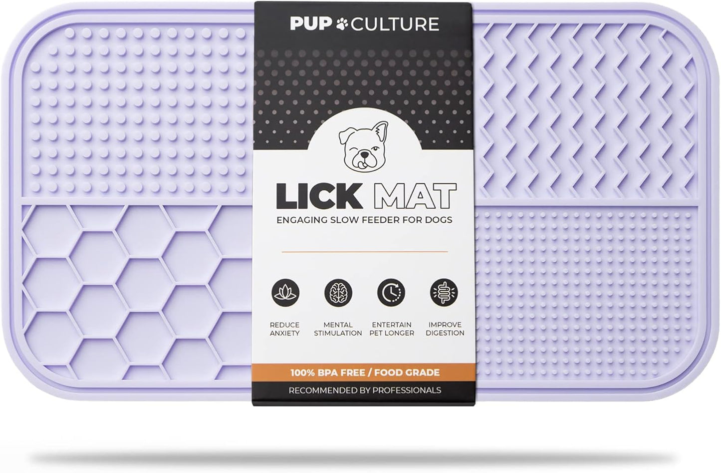Pup Culture Dog Lick Mat for Dogs, Feeding Pad for Anxious Pets Plus 4 Different Puzzles for Mental Stimulation for Dogs - Supports Mental, Dental, and Digestive Health, Bite Resistant and Heavy Duty