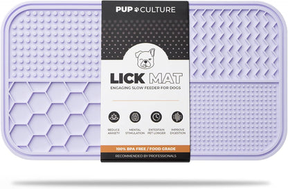Pup Culture Dog Lick Mat for Dogs, Feeding Pad for Anxious Pets Plus 4 Different Puzzles for Mental Stimulation for Dogs - Supports Mental, Dental, and Digestive Health, Bite Resistant and Heavy Duty