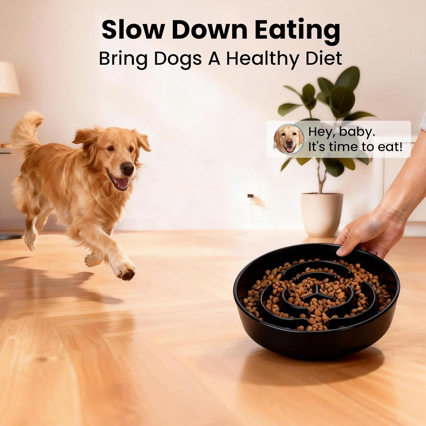 Ceramic Slow Feeder Dog Bowls,2.0 Cups Slow Feeder for Medium Breed,Puzzle Dog Food Bowl to Slow Down Eating, Anti-Gulping, Stop Bloat,Preventing Choking,8in,White
