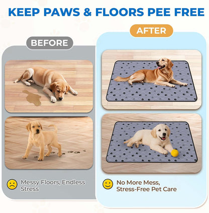 Fostanfly Washable Pee Pads for Dogs, 2 Pack Large 36"x41" Ultra-Absorbent and Leak-Proof Non-Slip Reusable Potty Training Pads for Dogs, Cats, Puppy, Potty Training of Add 8 Lanyards