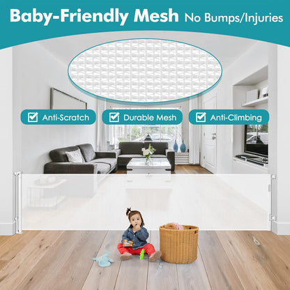 Extra Wide Baby Gate for Large Openings Retractable Baby Gates Indoor Outdoor Extra Long Dog Gate for Doorway Stair Gates for Kids or Pets Extra Large Dog Gate for Stairs