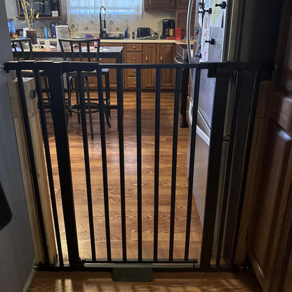 41 Inch Tall Baby Gate Auto Close Dog Gate Adjustable 29.92"-57.48" Wide Pressure Mounted Walk Through Swing Pet Gate for Doorways (White, 29.92"-57.48" Wide)