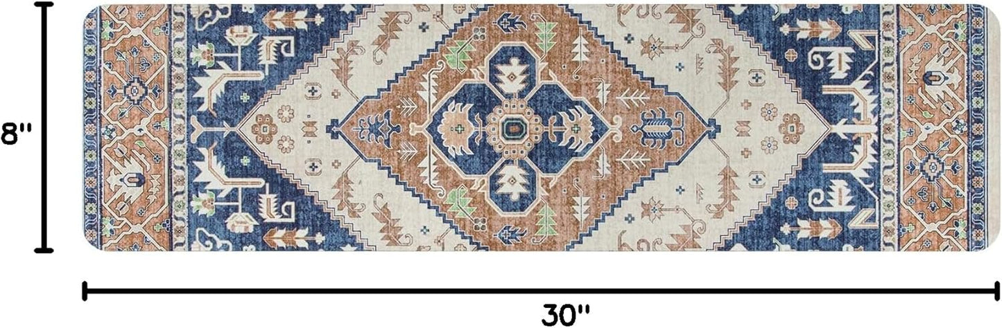 OJIA Non-Slip Carpet Stair Treads for Wooden Steps Set of 15, 30''X8'' Indoor Runner Resistant Rugs Rubber Safety Mats for Dogs, Kids & Elders, Stairway Grip