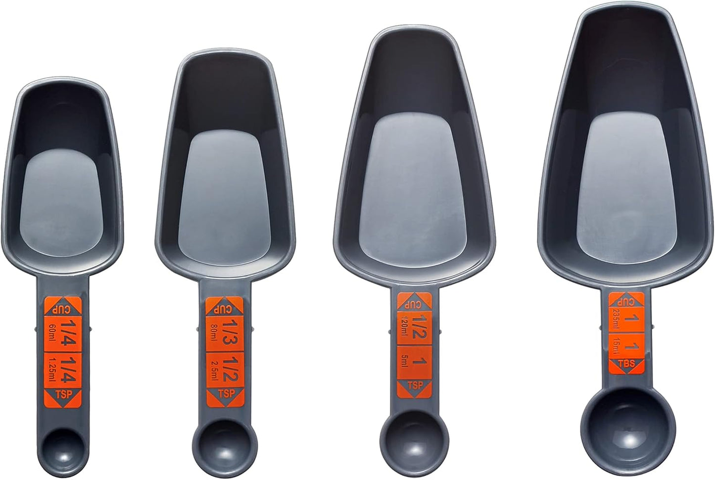 Comtim 4-in-1 Dog Food Scoop Set - 1 Cup, 1/2 Cup, 1/3 Cup, 1/4 Cup Pet Food Measuring Cup for Dog Cat