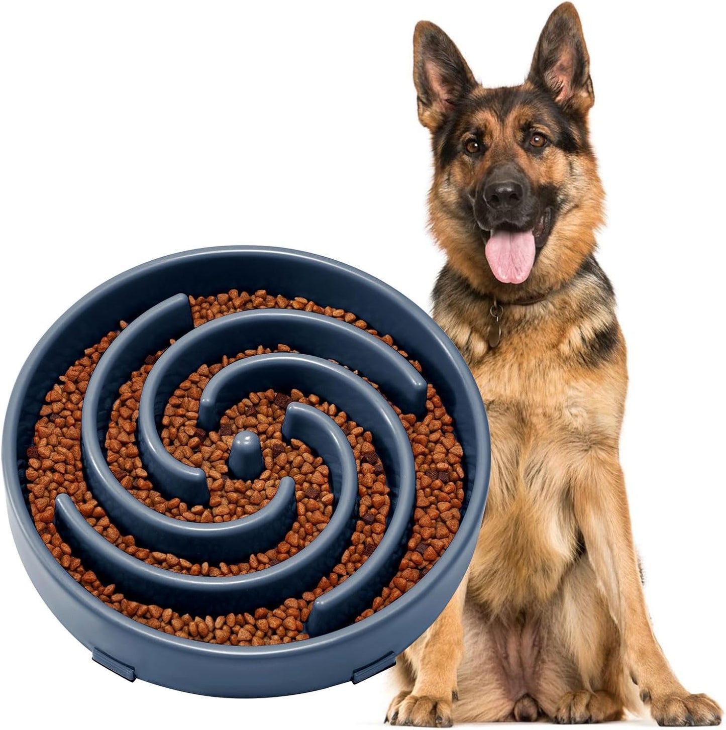 JASGOOD Slow Feeder Dogs Bowl for Large Medium Dogs,Anti-Gulping Pet Slower Food Feeding Bowls Stop Bloat,Preventing Choking