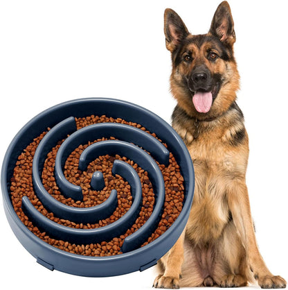 JASGOOD Slow Feeder Dogs Bowl for Large Medium Dogs,Anti-Gulping Pet Slower Food Feeding Bowls Stop Bloat,Preventing Choking