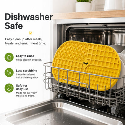 Ovalicious Slow Feeder Lick Mat for Dogs – Interactive & Dishwasher Safe