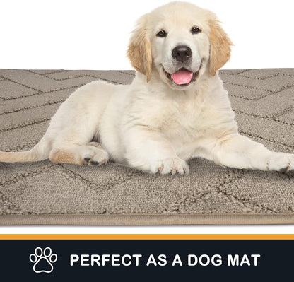 PURRUGS Dirt Trapping Door Mat 20" x 31.5", Non-Slip Machine Washable Entry Rug, Dog Doormat, Indoor Front Door Mat, Super Absorbent Entryway Rug for Muddy Shoes & Paws, Taupe