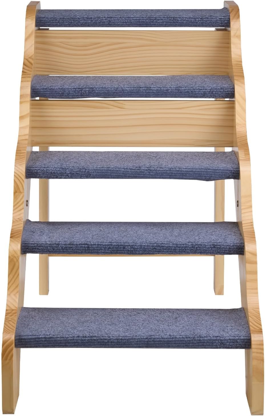 VEVOR Wood Pet Stairs, 2-Step Dog Stairs for Beds, Sofa & Cars, 110lbs Load Capacity, Floded Flat Design, Stable & Sturdy Cat & Dog Step Ladder for Small Medium Large Older Pet Puppy Essentials