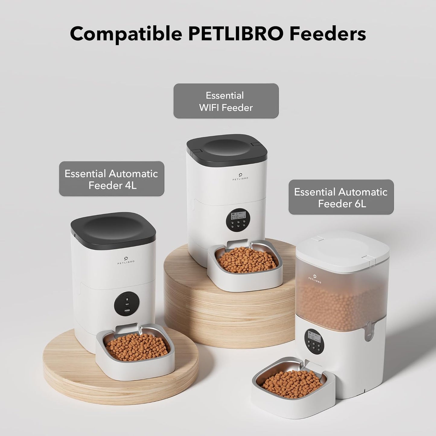 PETLIBRO Automatic Dog Feeder with Camera, Auto Cat Food Dispenser Slow Feeders Dogs Bowl, 1080P HD Video with Night Vision, 5G WiFi with 2-Way Audio, Stainless Steel Slow Food Tray for Small Dogs