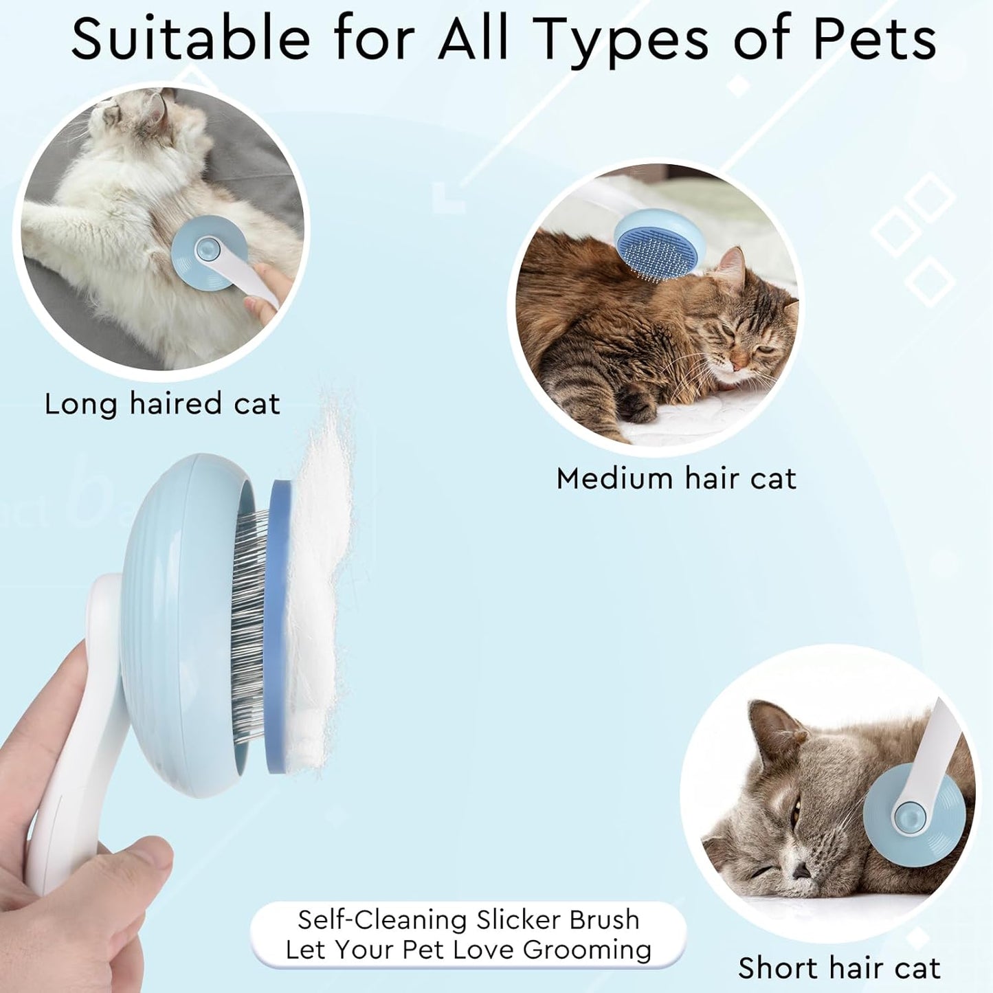 Cat Grooming Glove Brush,Pet Hair Remover Tool,Reusable Dog Hair Fur Remover for Carpet,Furniture,Couch,Clothes,Eco-Friendly and High efficiency