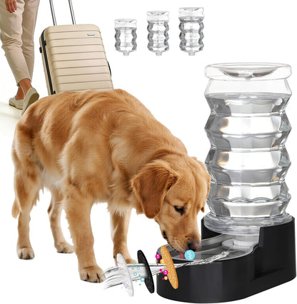 RIZZARI 8L Elevated Pet Water Dispenser – Stainless Steel Gravity Waterer with Auto-Refill Design for Medium and Large Dogs & Senior Pets -Comfortable Drinking Height for Living Rooms,Multi-Pet Homes