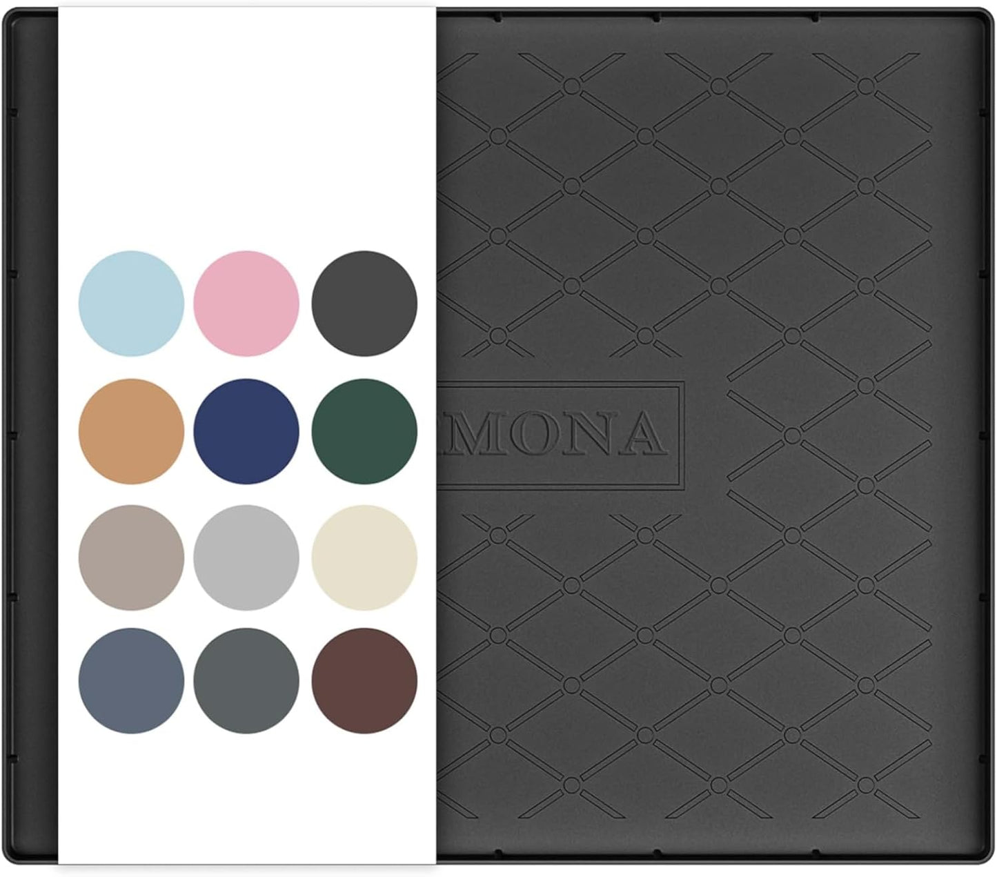URMONA Under Sink Mat for Kitchen Waterproof, 34" x 22" Silicone Under Sink Mat for Shelf Liner Organizer, Cabinet Sink Protector Under Sink Liner for Bottom Kitchen, Bathroom(Light Grey)