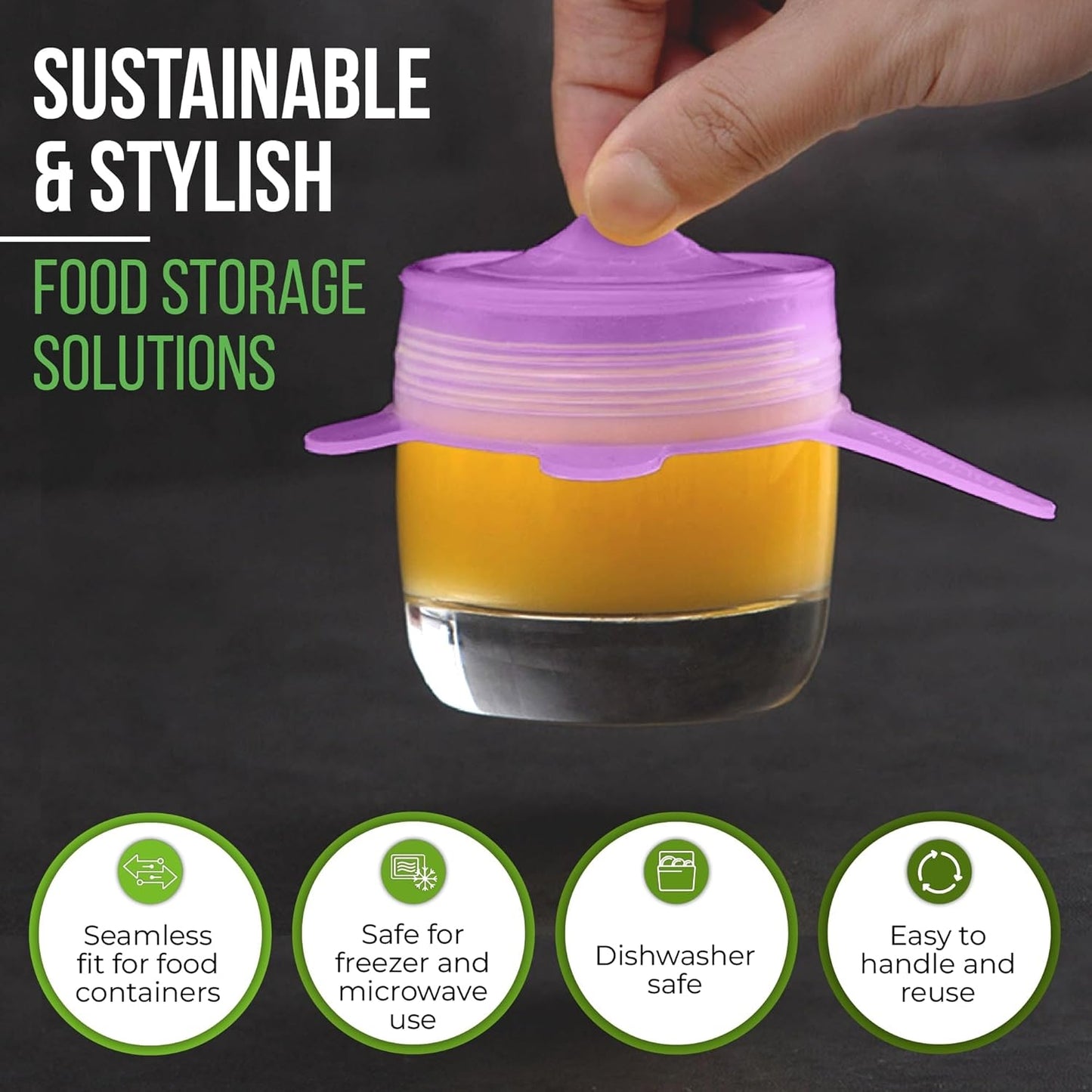 Reusable Silicone Can Lids – 2.6 Inch Can Covers for Dog & Cat Food – Universal Fit - Airtight Stretch Lids for Pet Food Cans, BPA-Free, Dishwasher Safe – 10 Pack